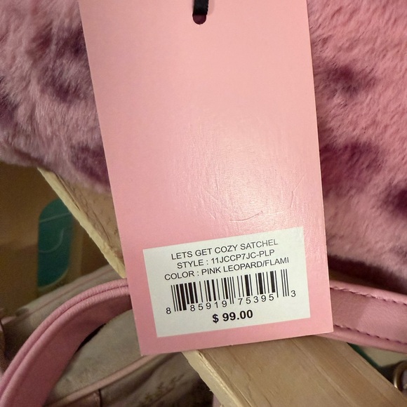 Juicy Couture Pink Faux Fur Satchel - Picture 3 of 4